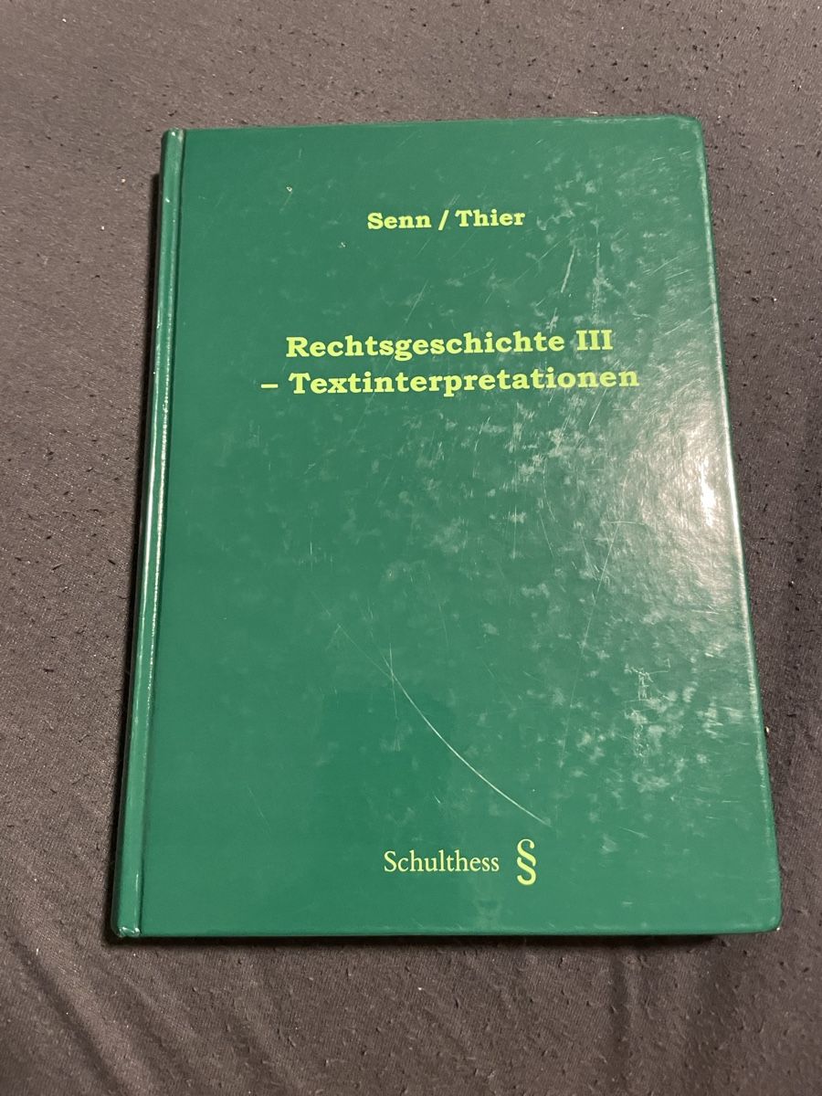 Bücher: Rechtsgeschichte III - Textinterpretationen – Gebraucht aus Uster von ali_mp6n