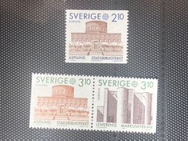 Schweden 1987 Europa CEPT Satz Architektur postfrisch