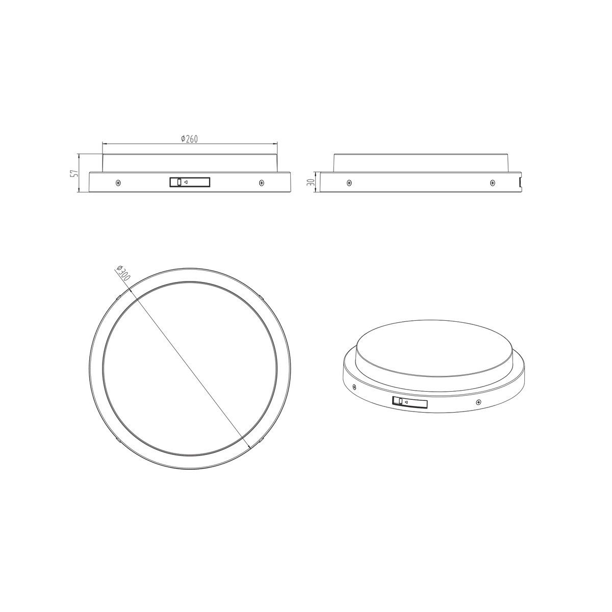 Lampadari & plafoniere: LED Aussen Deckenleuchte, CCT, 30 cm Ø – Nuovo (secondo la descrizione) da Kreuzlingen venduto da Smart-Light 9