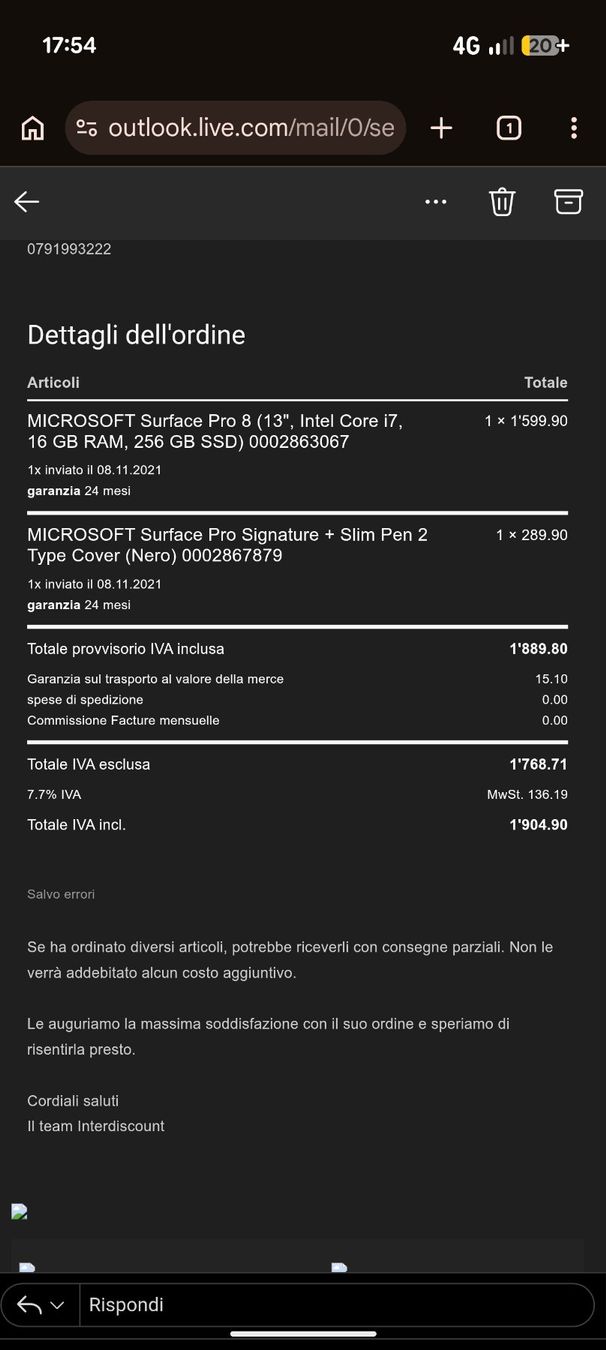 Microsoft Notebook: Surface 8 pro con pro signature e slim pen 2 – Usato da Lodrino venduto da bry_fj97 3