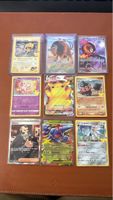 9 Pokémon Sammelkarten verschiedene Charaktere