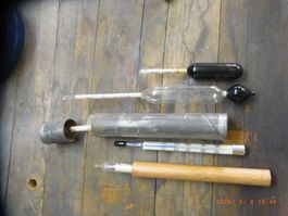 Milchspindeln und Thermometer Set gebrauchter Zustand