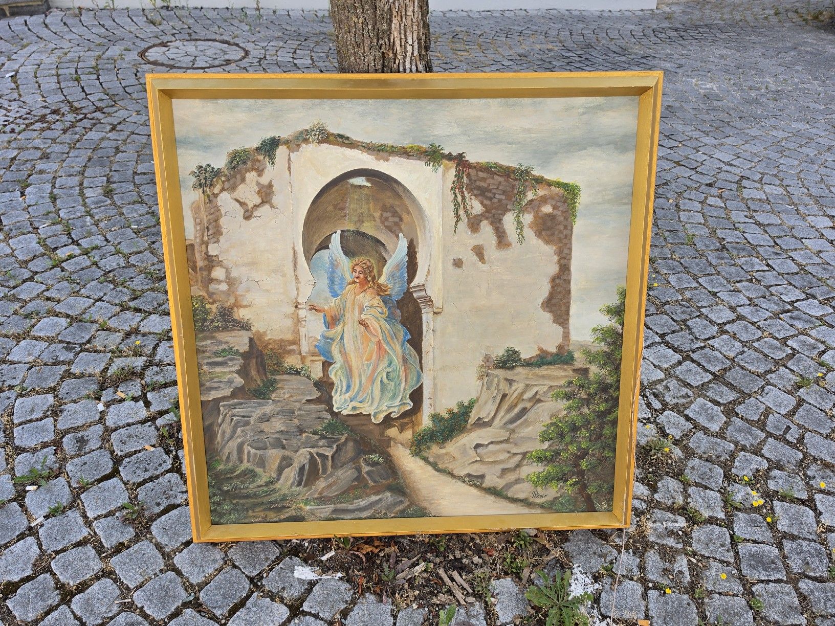 Tableaux: Gemälde Engel Landschaft gerahmt  – D'occasion à Mettlen par elios0888