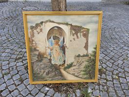 Gemälde Engel Landschaft gerahmt 