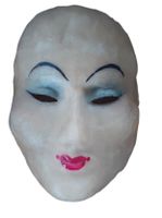 Fasnachtsmaske Wachs antik