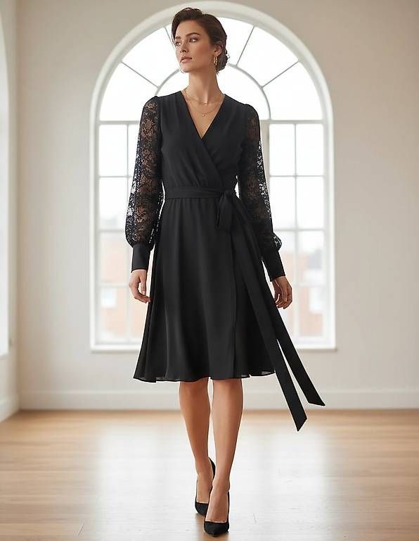 Vestiti: SWING - Kleid mit Taillengürtel in black XL – Usato da Zürich venduto da ale_xxz7