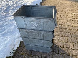 4 alte Mauser Stapelkisten / Lagerkisten