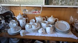 Kaffeegeschirr Porzellan Blumenmuster gebraucht