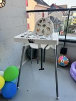 Baby Chair Animal Stickers White Gray Legs Used