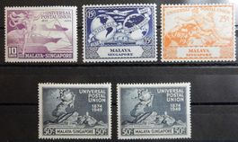 Singapore Kat. 23-26 * 1949 UPU Ausgabe