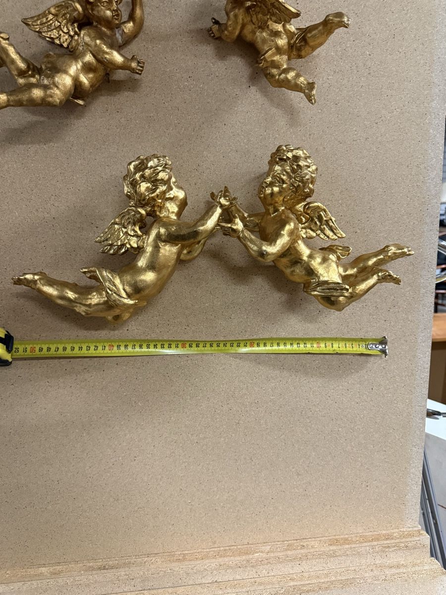 Statuette: Goldige Deko-Engel, 4 Stk., Barock Stil – Usato da Strengelbach venduto da RaenAntikDesign 8