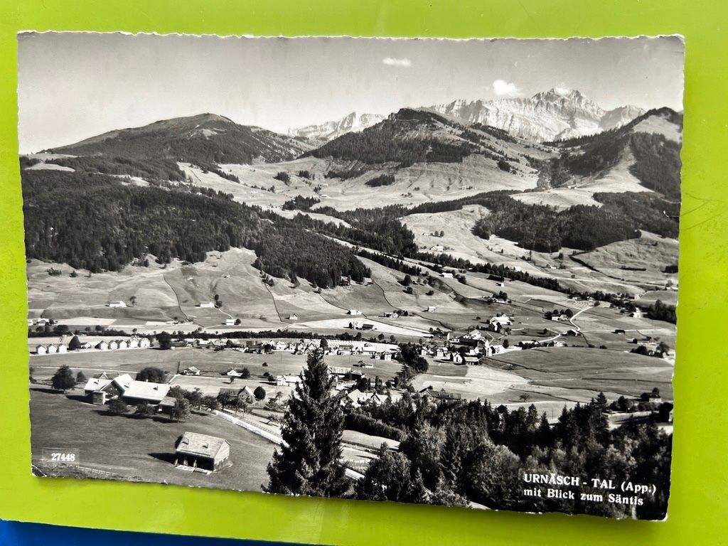 Cartes postales: Urnäsch-Tal Ansichtskarte mit Säntisblick, Appenzell – D'occasion à Steinach par Momoco