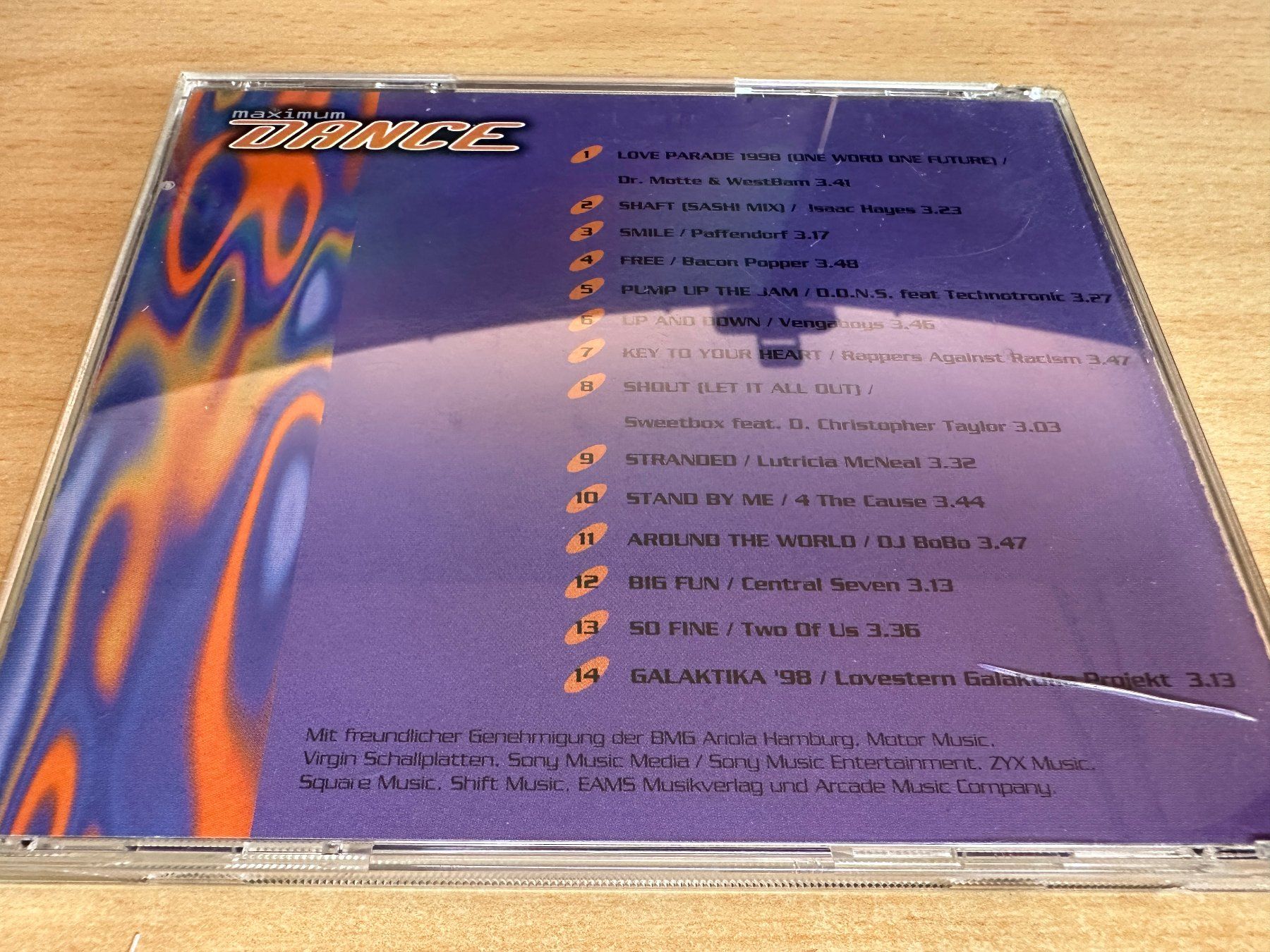 CD: Various – Maximum Dance 9/98 – Usato da Rikon im Tösstal venduto da Alpenmutz 1