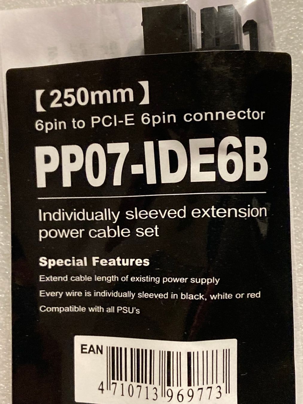 Cavi: Silverstone PP07-IDE6B Stromverlängerungskabel 6Pin - PCIe – Nuovo e nell'imballaggio originale da Wettingen venduto da Schabernack_sam 2