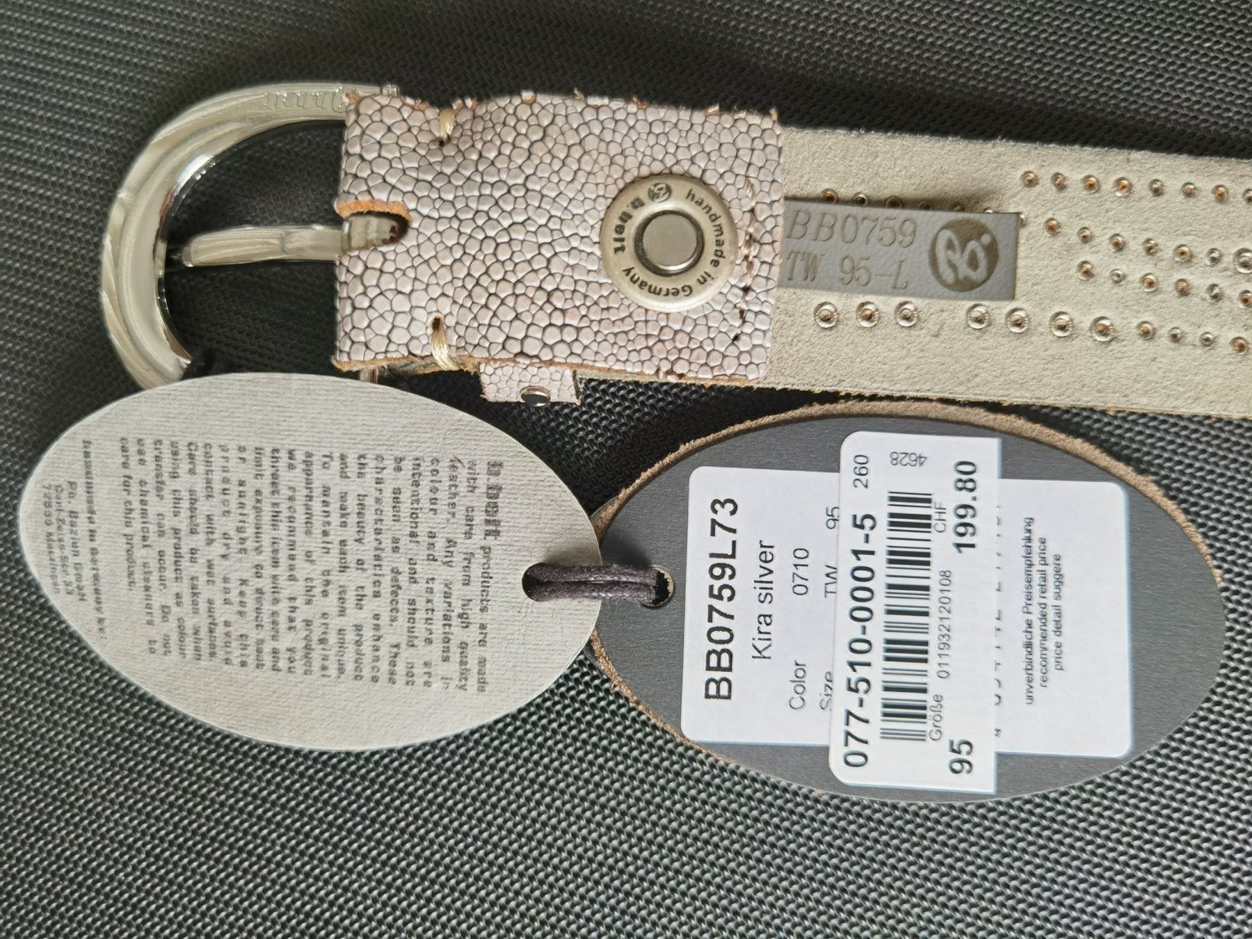 Gürtel: B.belt Kira grau Silber Gürtel NEU 95 – Neu und originalverpackt aus Langenthal von morena86 1