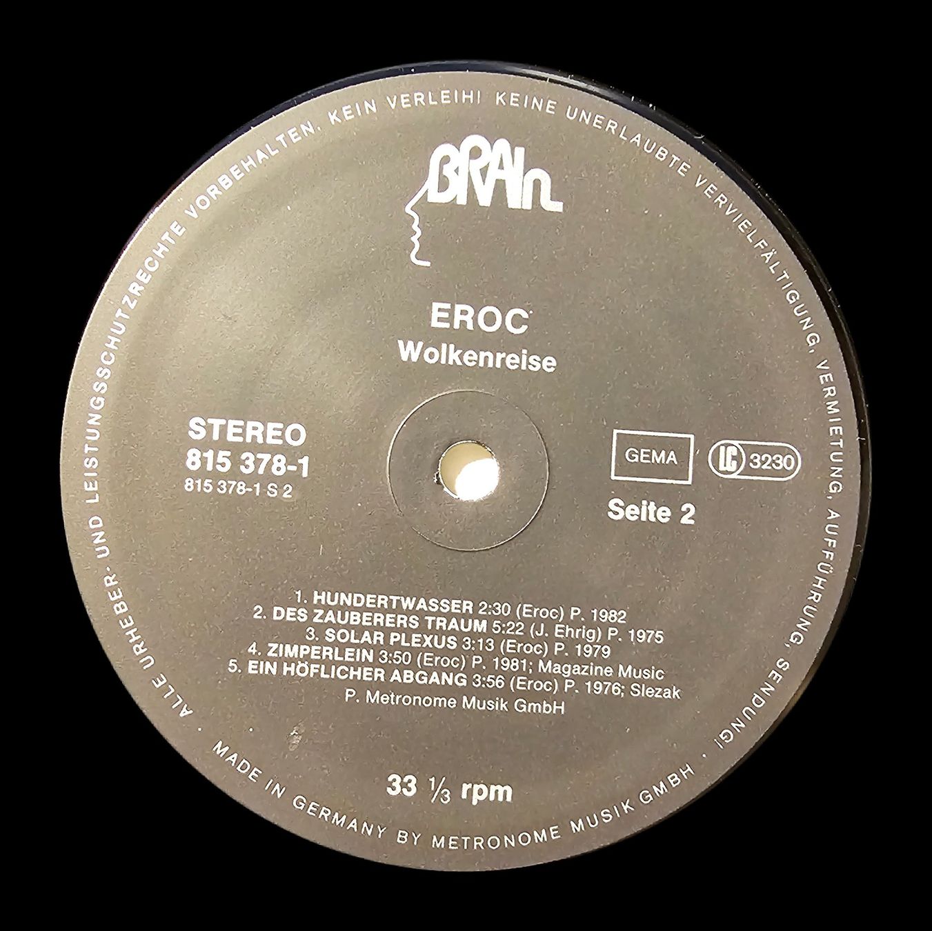 Schallplatten: Eroc ‎– Wolkenreise – Gebraucht aus Wahlen b. Laufen von Cg10 3