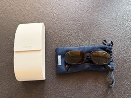 Prada Symbole Sonnenbrille SPR 17W Schwarz – Guter Zustand m