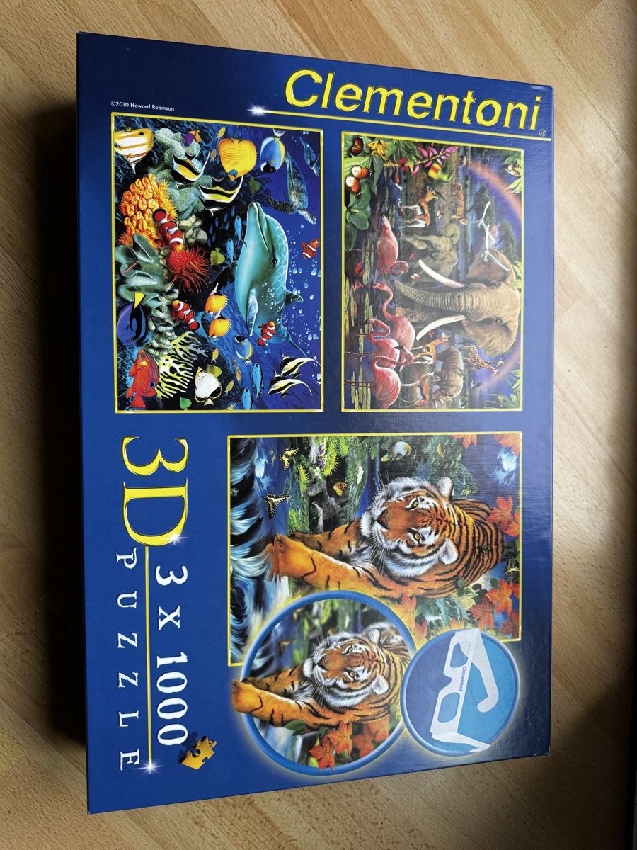 Clementoni Puzzles: Clementoni 3D Puzzle, 3 x 1000 Teile – Gebraucht aus Gebenstorf von Silversalmon