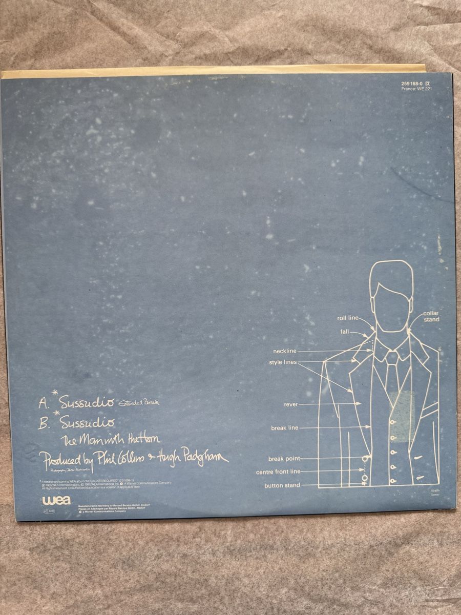 Dischi in vinile: Phil Collins - Sussudio - 12" Maxi - 80s – Usato da Rorbas venduto da BlackstarRecords 1