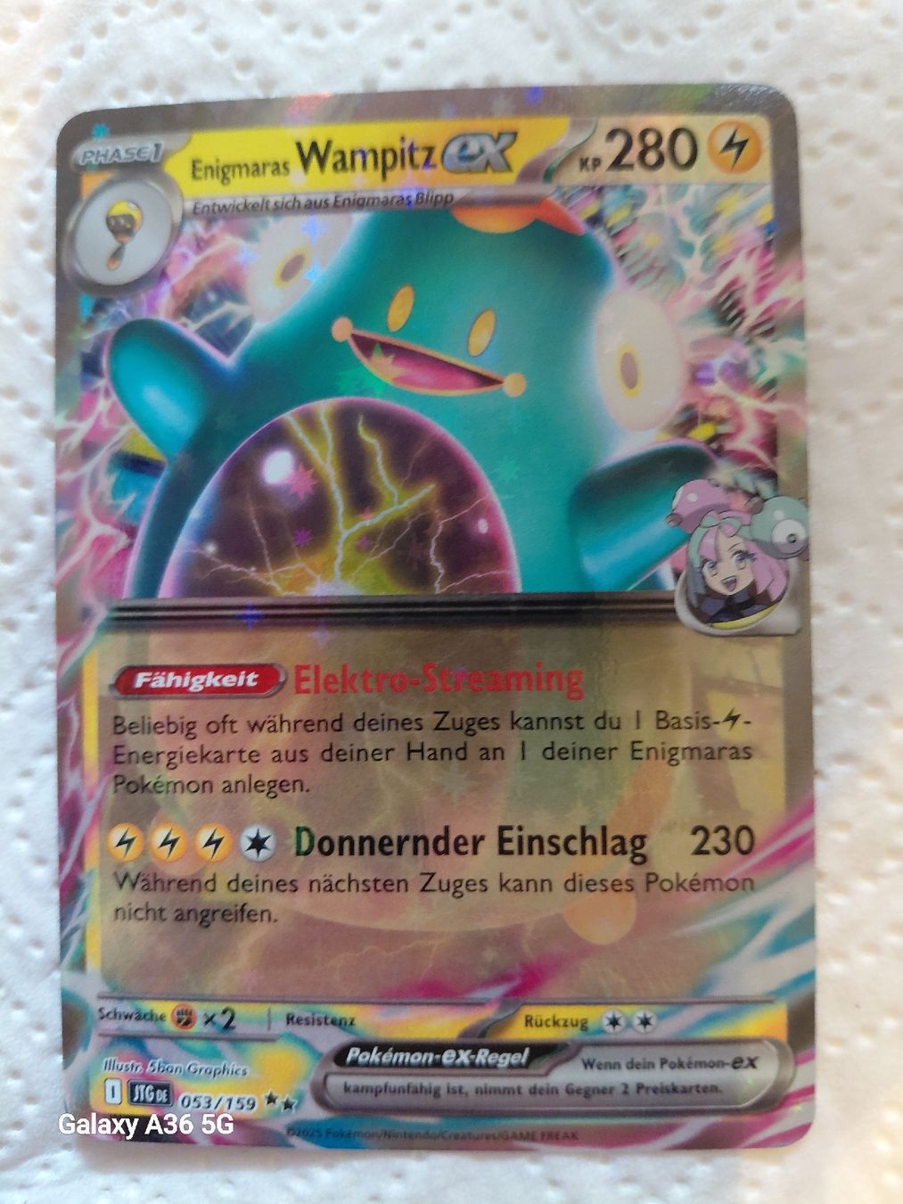 Pokémon Carte collezionabili: Enigmaras Wampitz ex 053/159 – Nuovo (secondo la descrizione) da Zuchwil venduto da Sam-ler-in
