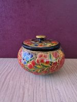 Vintage handbemalte Holzdose