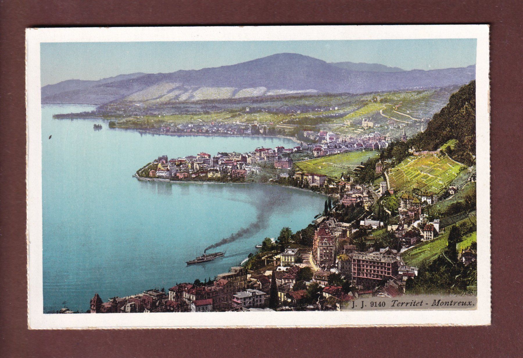 Cartoline postali: TERRITET - MONTREUX – Usato da Pully venduto da nicecards