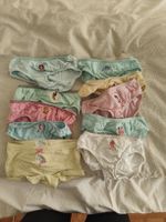 Mädchen Unterhosen Set 10 Stück diverse Motive gebraucht 104