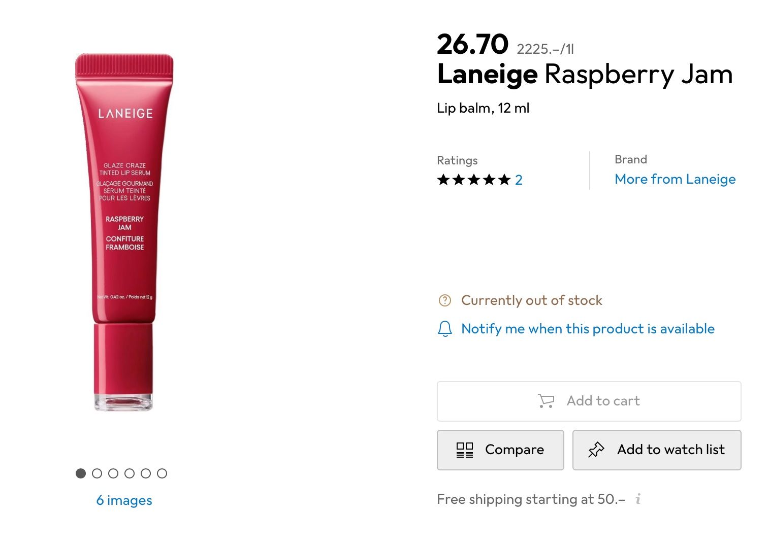 Laneige Gesichtspflege: Laneige Raspberry Jam NEW – Neu und originalverpackt aus Zürich von lulu_c