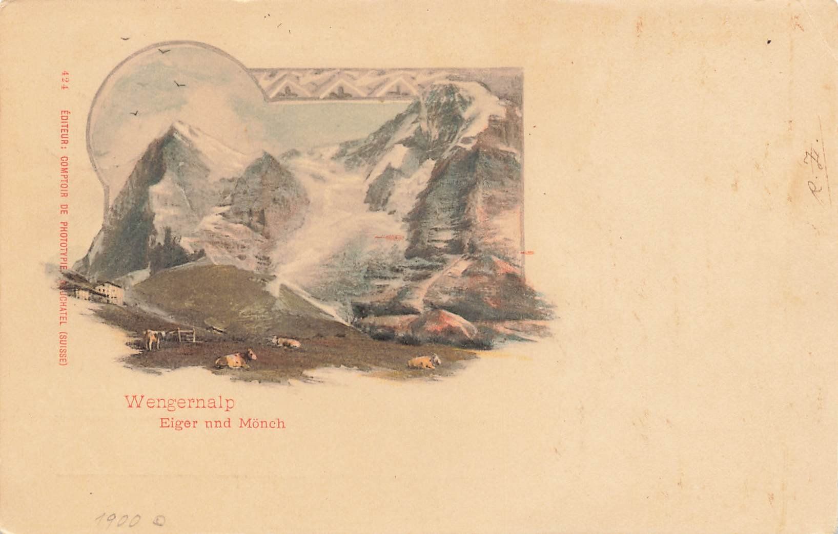 Ansichtskarten: Wengernalp Eiger und Mönch – Gebraucht aus Schwyz von Seffi56