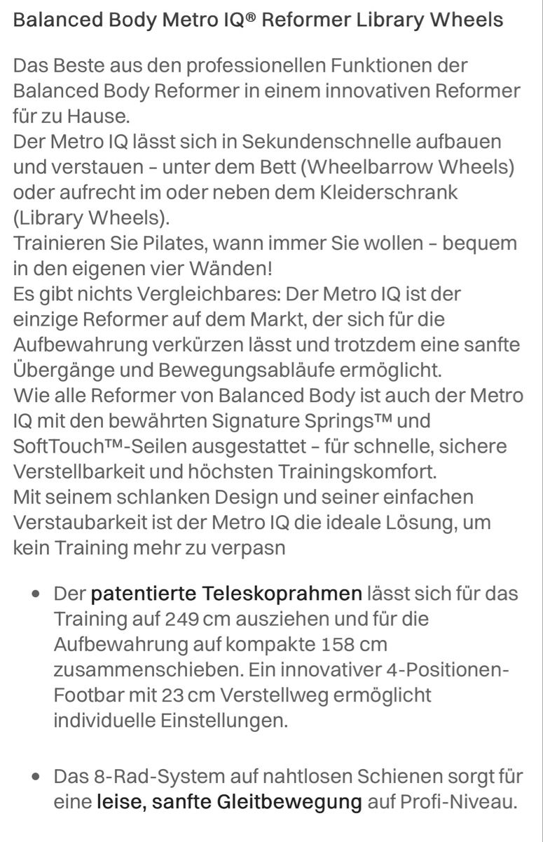 Hometrainer: Reformer Library Wheels – Nuovo (secondo la descrizione) da Langendorf venduto da sim70 1
