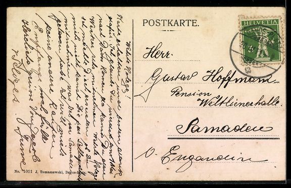 Cartes postales: Davos /Davosersee, Panorama mit der deut – D'occasion à Berlin par bartko-reher 1