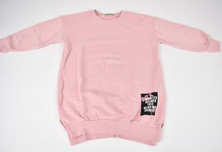 Benetton Sweatpullover, long, Gr.110, rosa