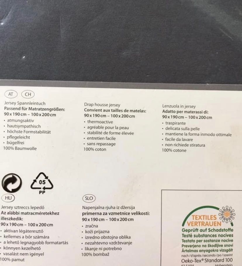 Biancheria da letto: Fixleintuch Spannleintuch Jetsey, neu – Nuovo e nell'imballaggio originale da Bolligen venduto da Mitica 1