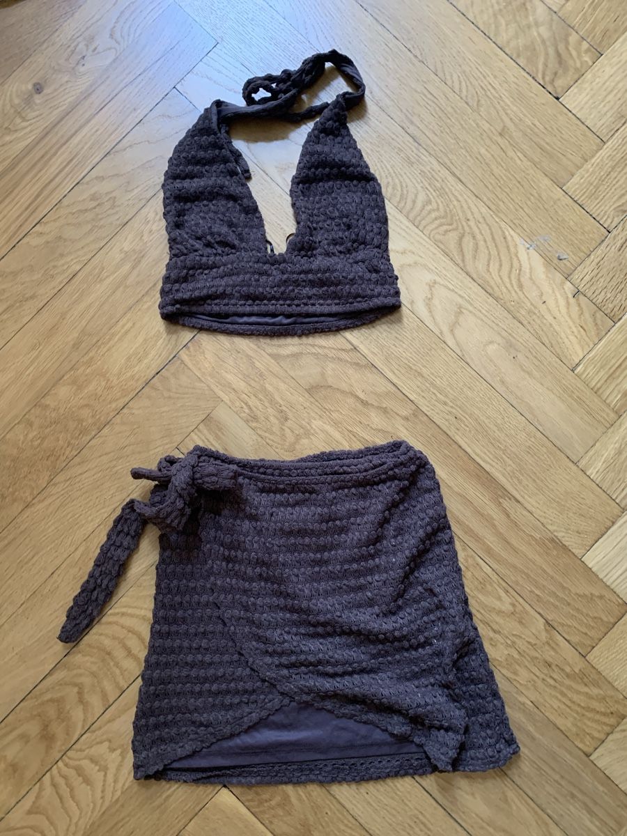 Pull&Bear Röcke: Ensemble jupe et top crochet marron pull & bear – Neu (gemäss Beschreibung) aus Genève von rez_c6c6
