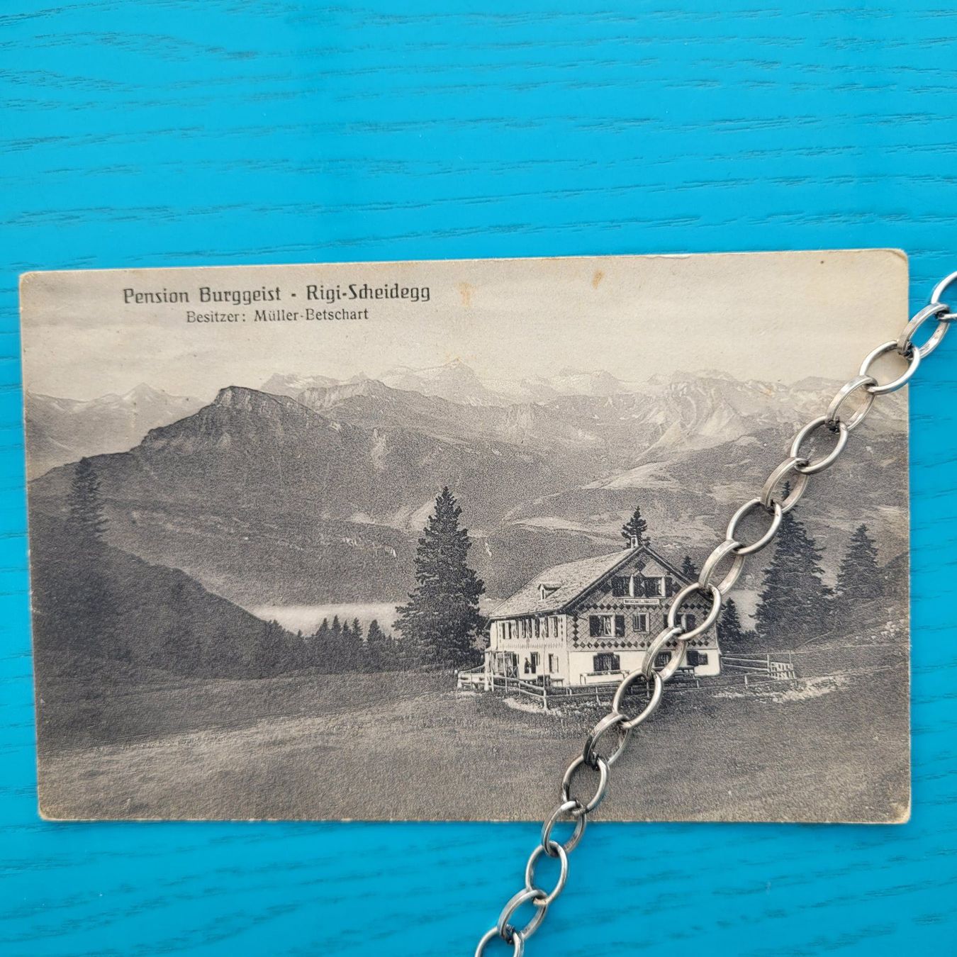 Cartoline postali: Rigi- Scheidegg/  Pension Burggeist  1924 – Usato da SCHÜBELBACH venduto da CoKaHa