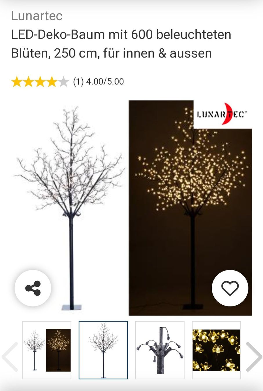 Tutte le decorazioni: 2 alberi di luci per esterno – Usato da Astano venduto da mclotto