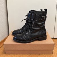 Boots Cosmo Paris cuir noir façon croco – T38 