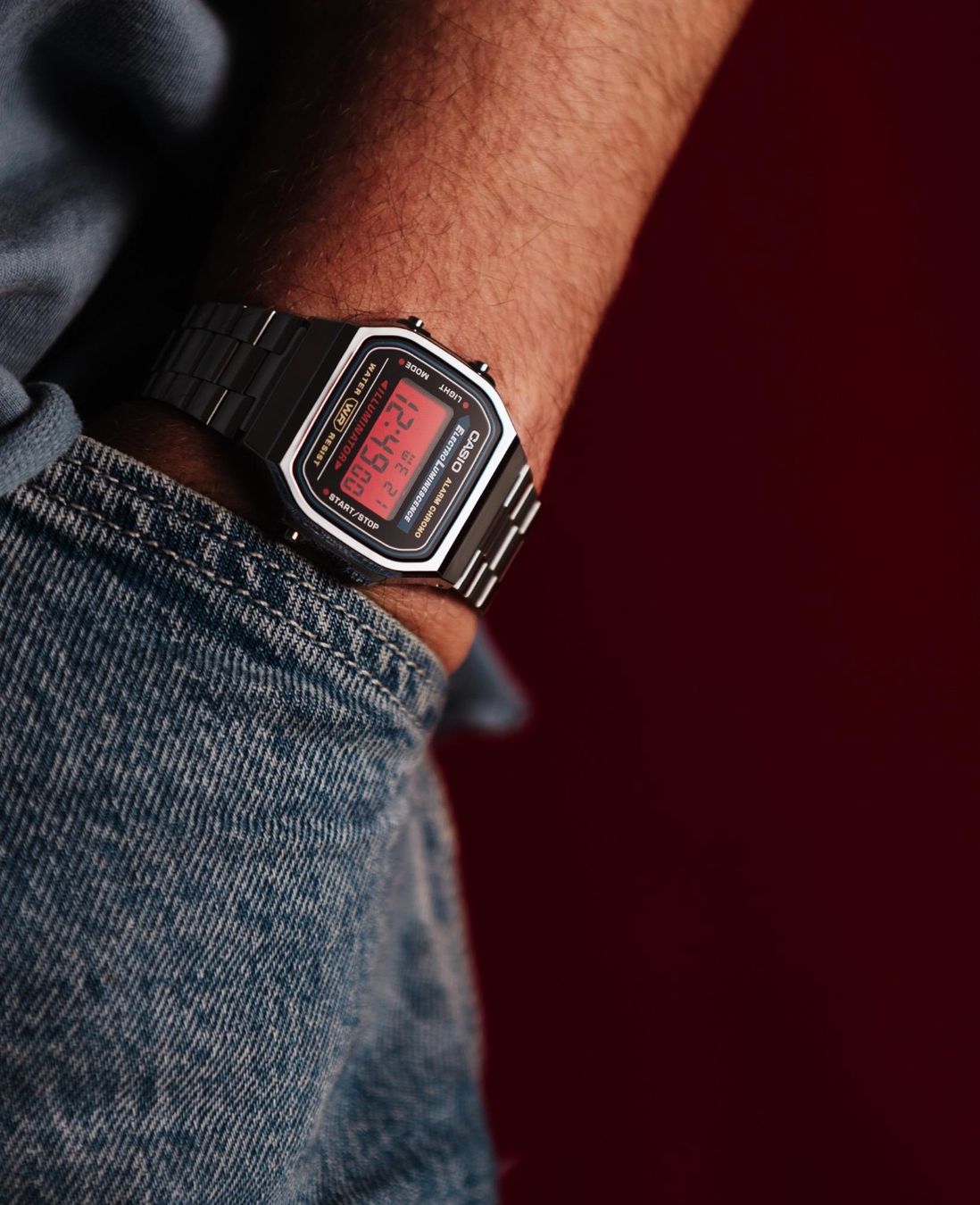 Casio Uhren: Casio Red Custom Mod | Custom Digital Watch – Neu und originalverpackt aus Luzern von Vi-Print 2