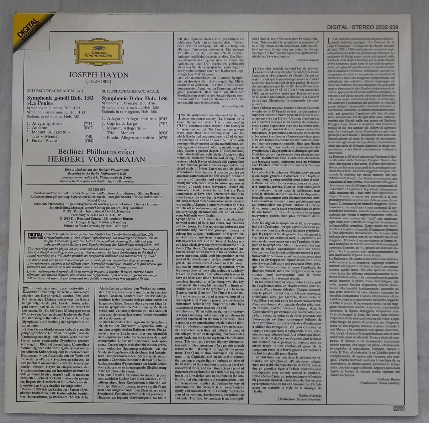 Dischi in vinile: Klassik-LP "HAYDN - SYMPHONIEN" – Nuovo (secondo la descrizione) da Binningen venduto da mar_2jlr 1
