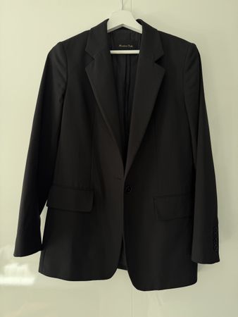 Massimo Dutti black wool blazer size 36