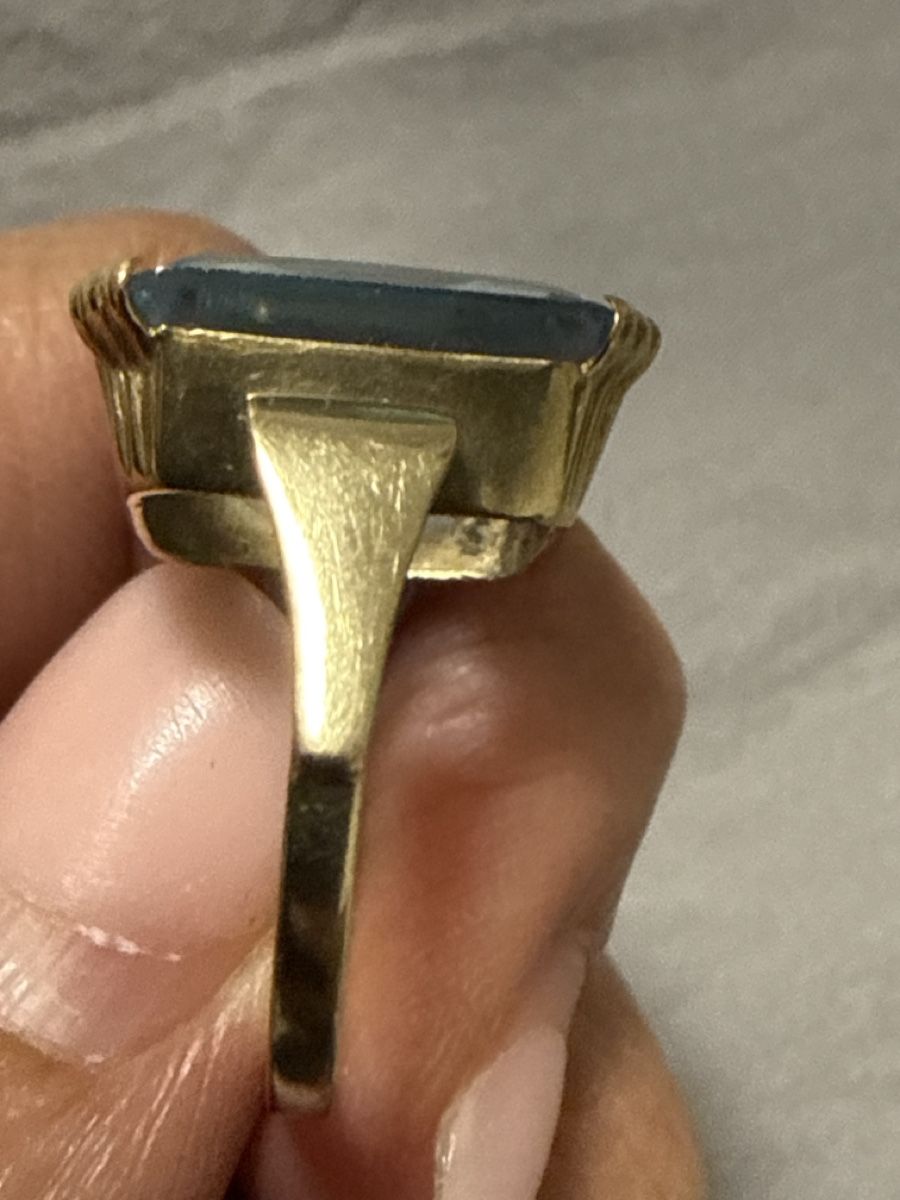 Ringe: Antiker Gold Ring mit Aquamarin – Gebraucht aus Oberhof von RealStone 8