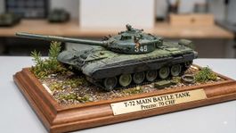 Modellino carro armato T-72 MBT montato 1:35 
