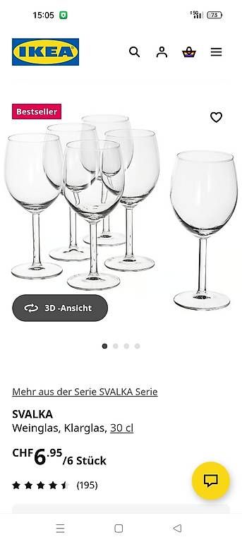 Ikea Set di piatti: Weingläser, Wassergläser, Sektgläser – Usato da Signau venduto da Keve_5 2