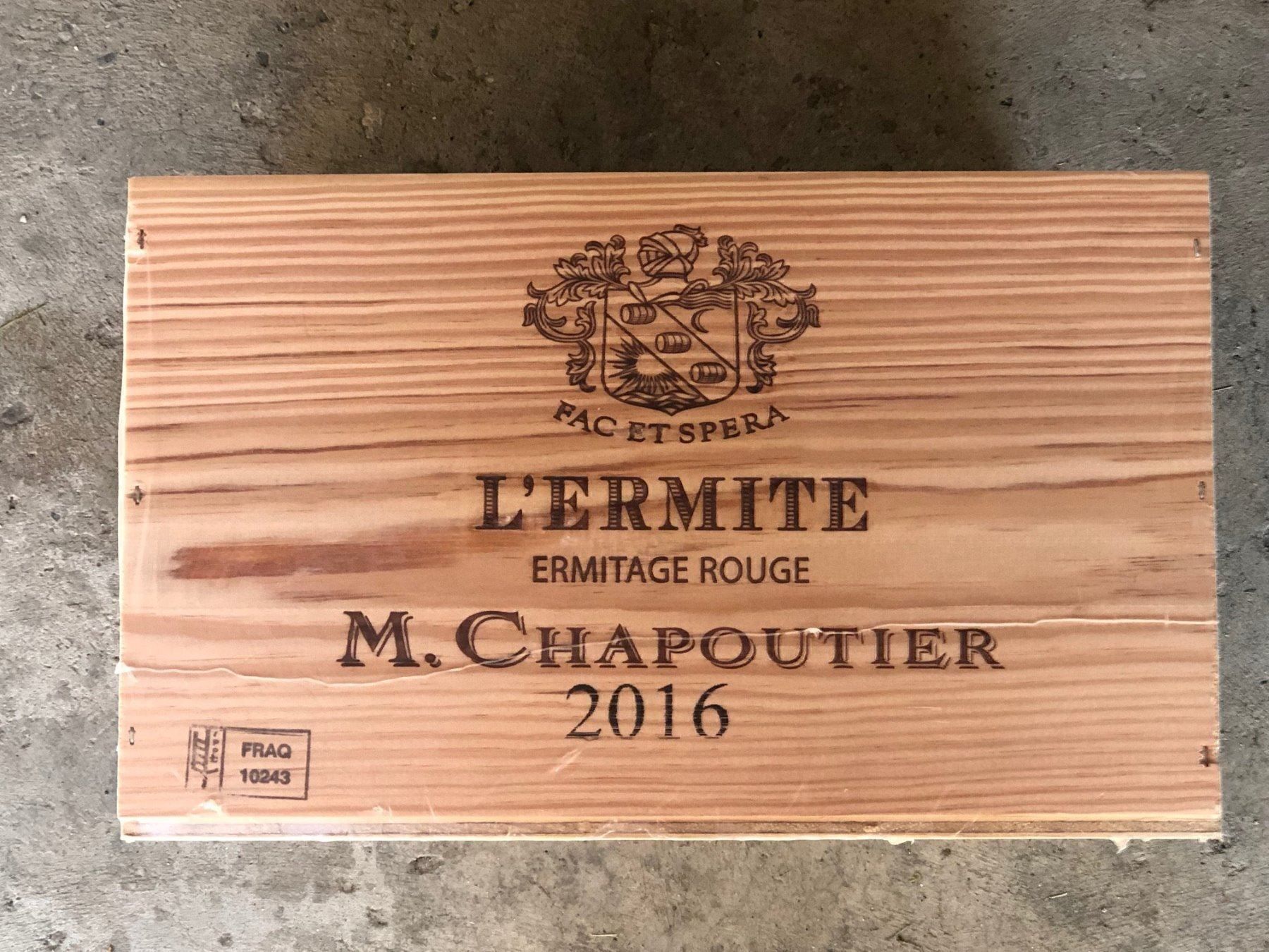 Wein: CHAPOUTIER L'ERMITE 2016 OHK 6X75 – Neu und originalverpackt aus Crans VS von wine-trader