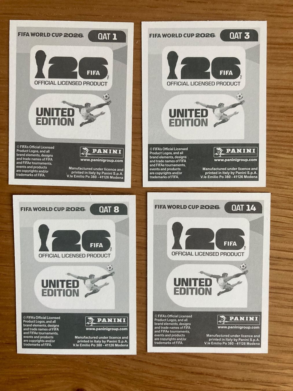 Panini Sammelbilder & Trading cards: WM Sticker QAT 1, 3, 8, 14 – Neu (gemäss Beschreibung) aus Winterthur von Whitefish 1