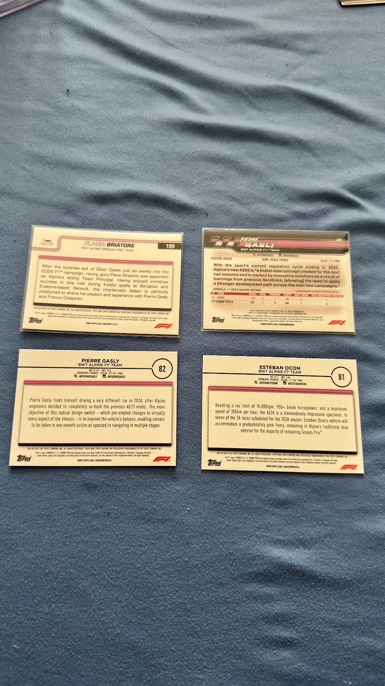Topps Carte collezionabili: Topps chrome formel 1 karten alpine – Nuovo (secondo la descrizione) da Burgdorf venduto da Catbagger64 2