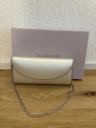 Clutch Tasche Rainbow Club elfenbein mit Kette neu