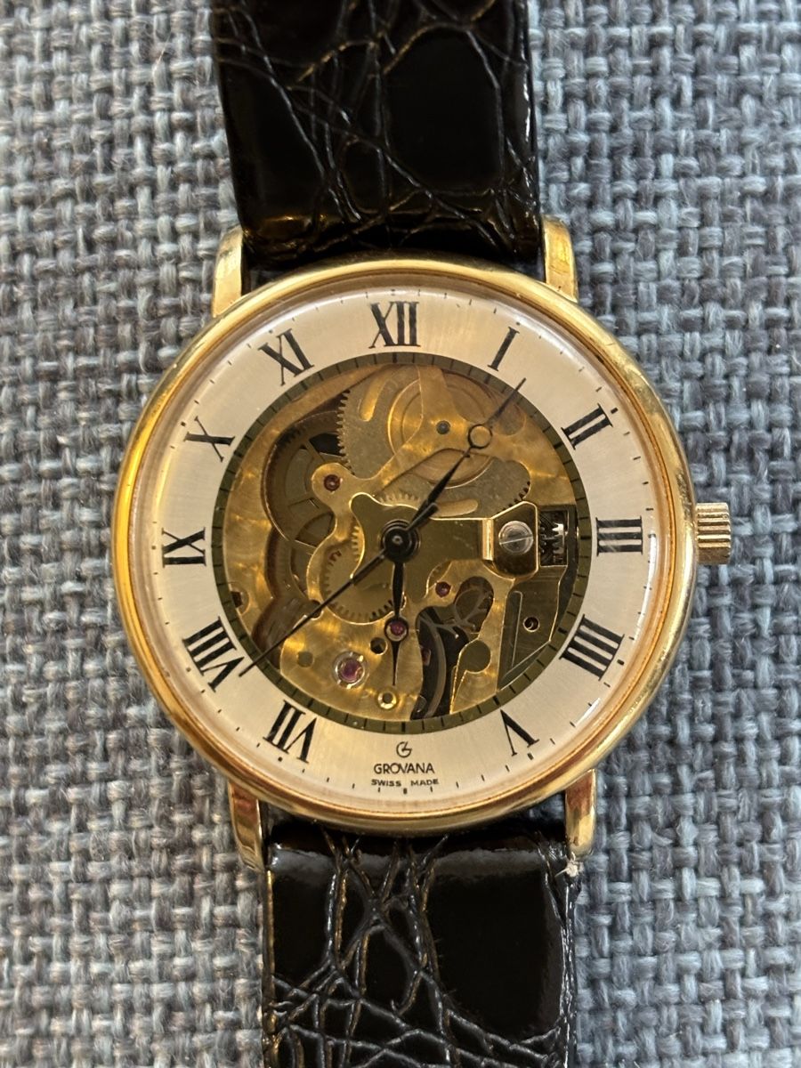 Orologi: Grovana Skeleton Uhr – Usato da Schliern b. Köniz venduto da Puffin48