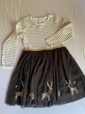 Langärmliges Festtags-Kleidchen, Gr. 134, von Happy Girls