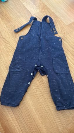 Latzhose Baby dunkelblau meliert 86